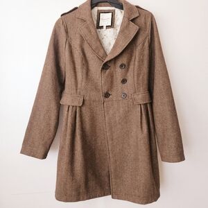 Y2K Heritage 1981 Brown Pea Coat